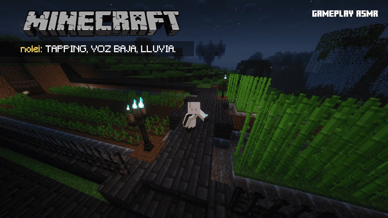 MINECRAFT ASMR GAMEPLAY │ Construyendo y más! (Tapping, soft spoken, lluvia, etc.)
