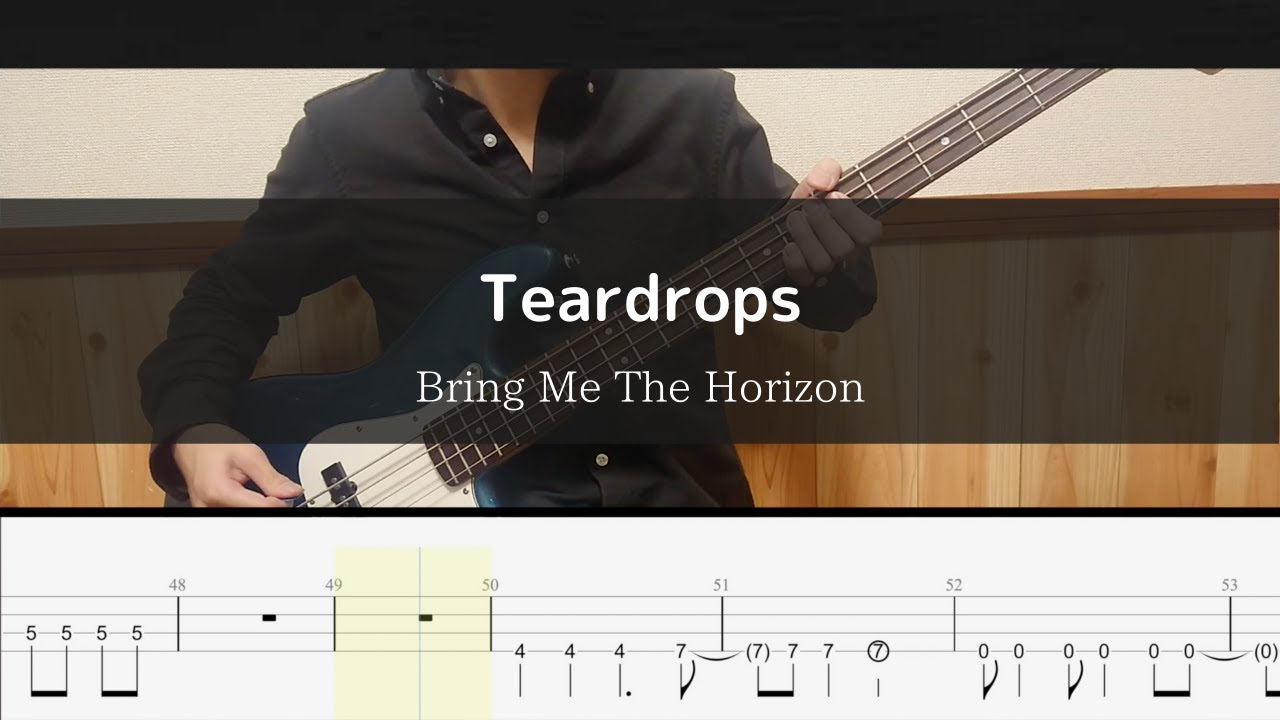 Bring Me The Horizon  - Teardrops - Bass Cover TAB