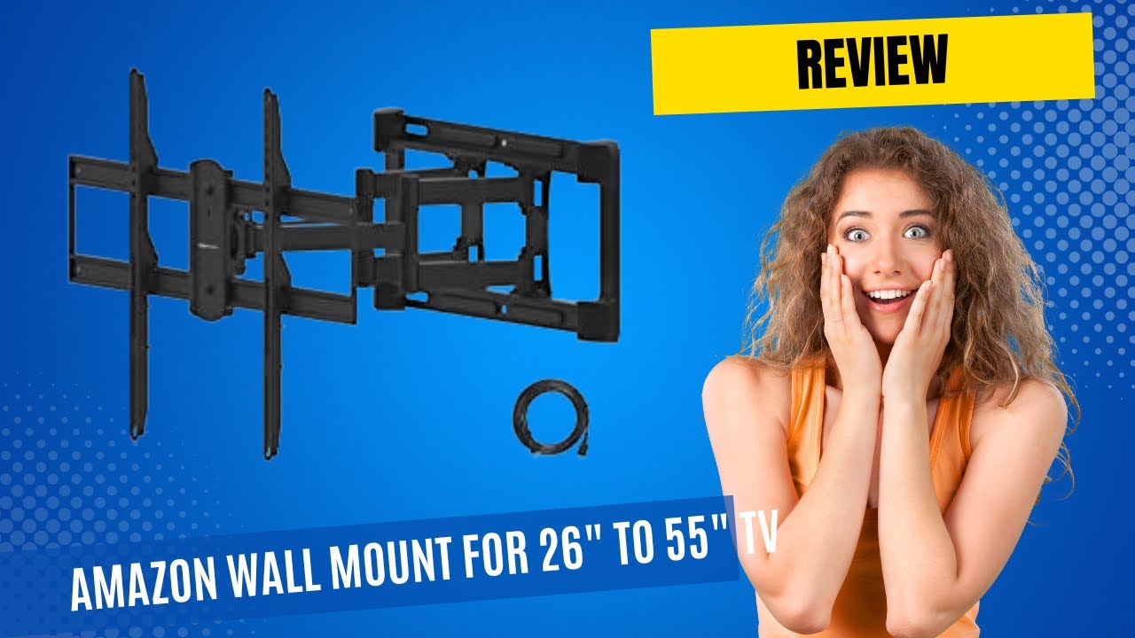 Review Amazon Basics Full Motion Articulating TV Monitor Wall Mount for 26