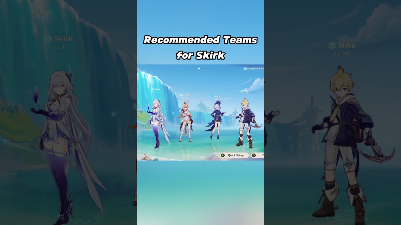 recommended teams for skirk #genshinnow #genshin #genshinimpact