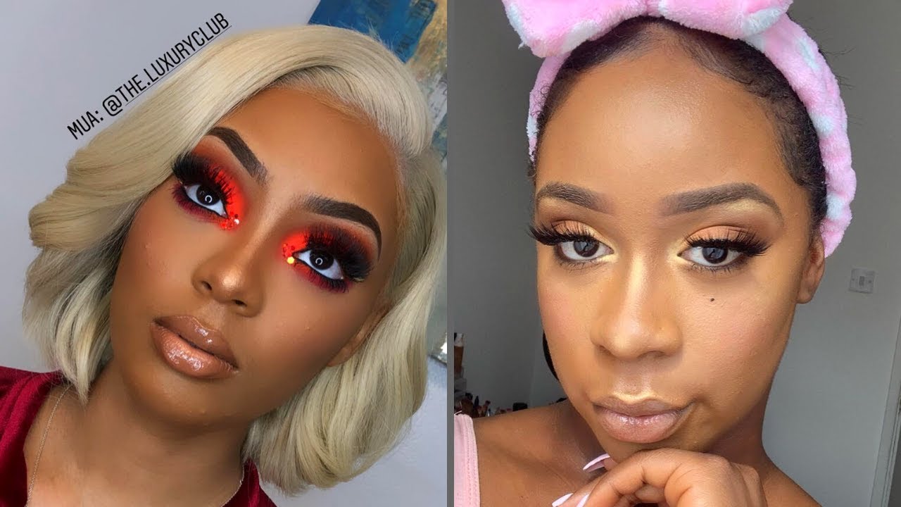 Soft Glam Makeup Tutorial For Black Women 🌹🌺👩🏾‍🦱 #10