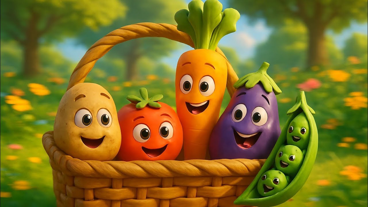 Panch Natkhat Sabziyan | Fun 3D Animated Hindi Rhyme for Kids 🥕🍅