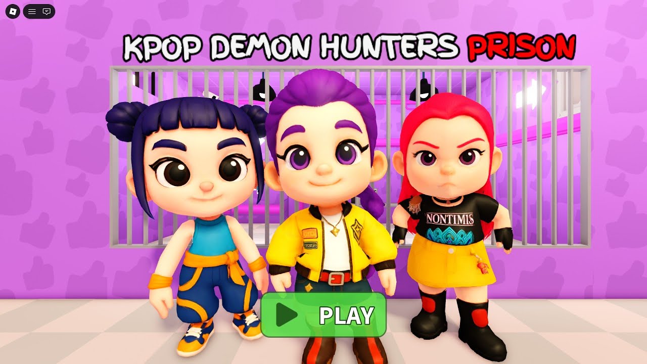 baby kpop demon hunters prison run! gameplay #roblox #scaryobby #games