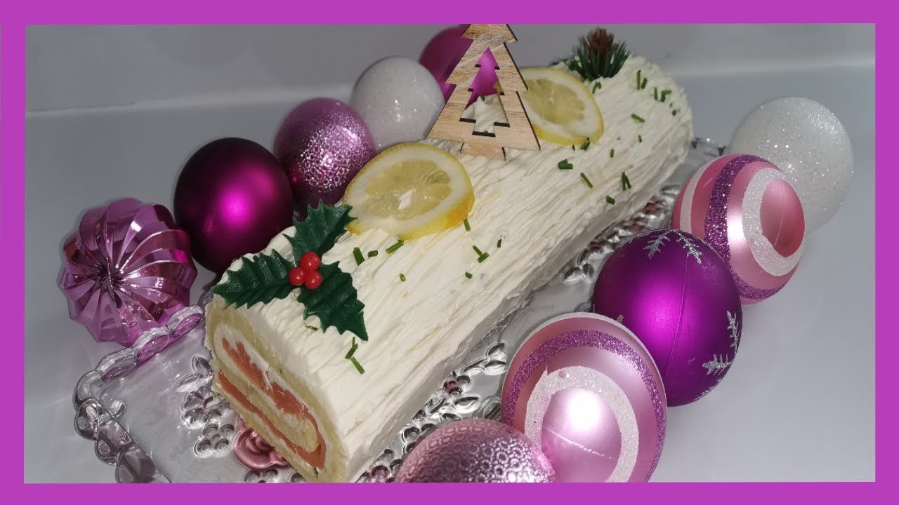 *** Bûche de Noël salée au saumon fumé ***