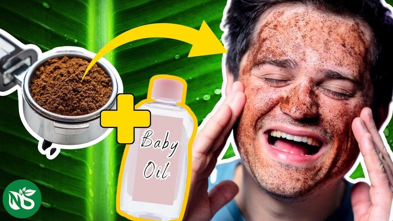 This Is Why I Put Coffee Ground & Baby Oil On My Face Daily | Men's Natural Skincare
