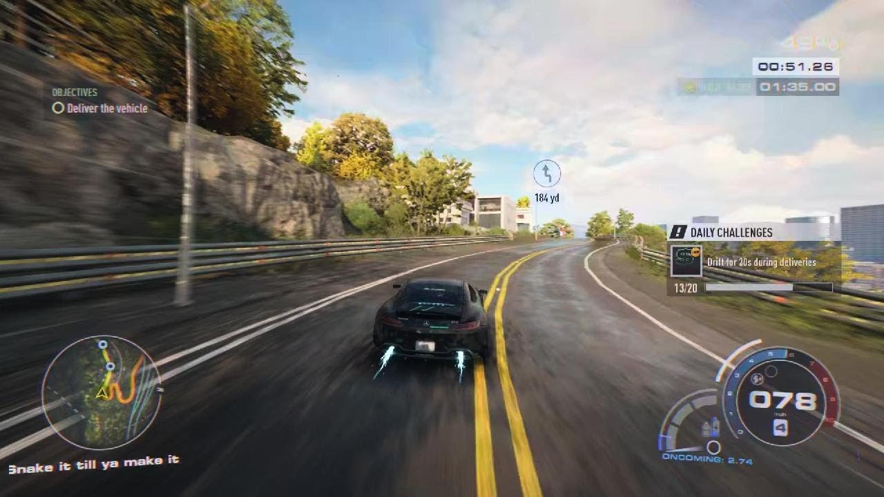 Need for Speed Unbound Delivering The Mercedes AMG GT.