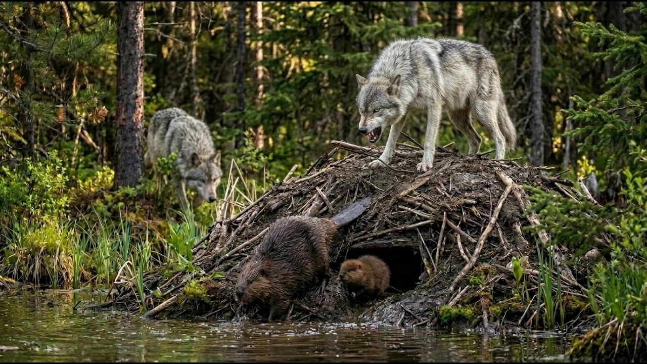 Mother Beaver Fights Enemies to Protect Her Baby | Wildlife Life