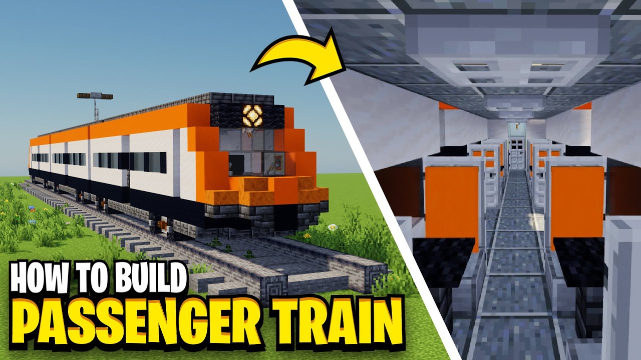 How To Build A PASSENGER TRAIN In Minecraft!