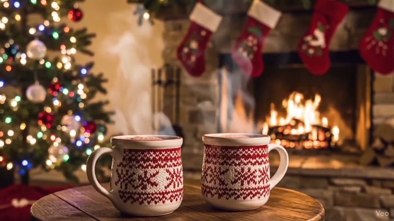 Relaxing Christmas Music with Cozy Winter Scenery