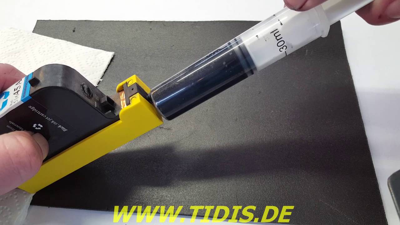 HP 45 und HP 15 Nachfüllanleitung mit dem IRP100 Nachfüllclip von Dr. Inkjet