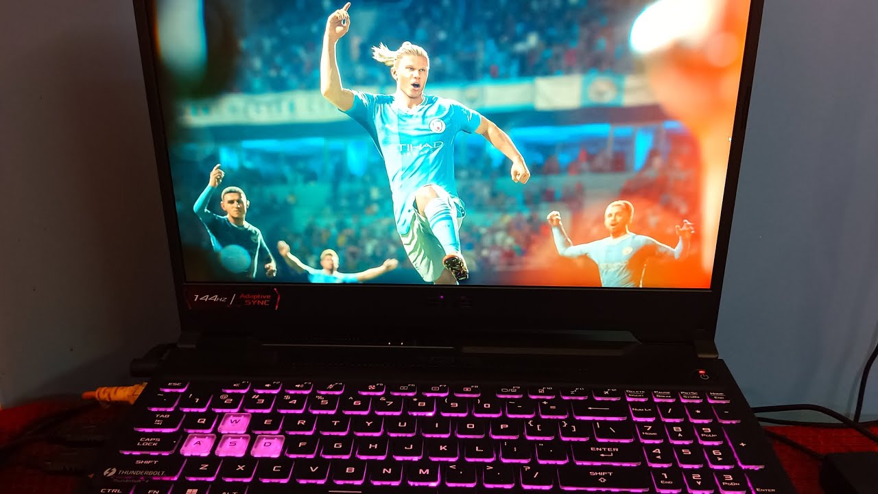 Asus Tuf F15 RTX 3050 Laptop EA Sports FC 24 Gameplay POV With Controller. Man City Vs Man United