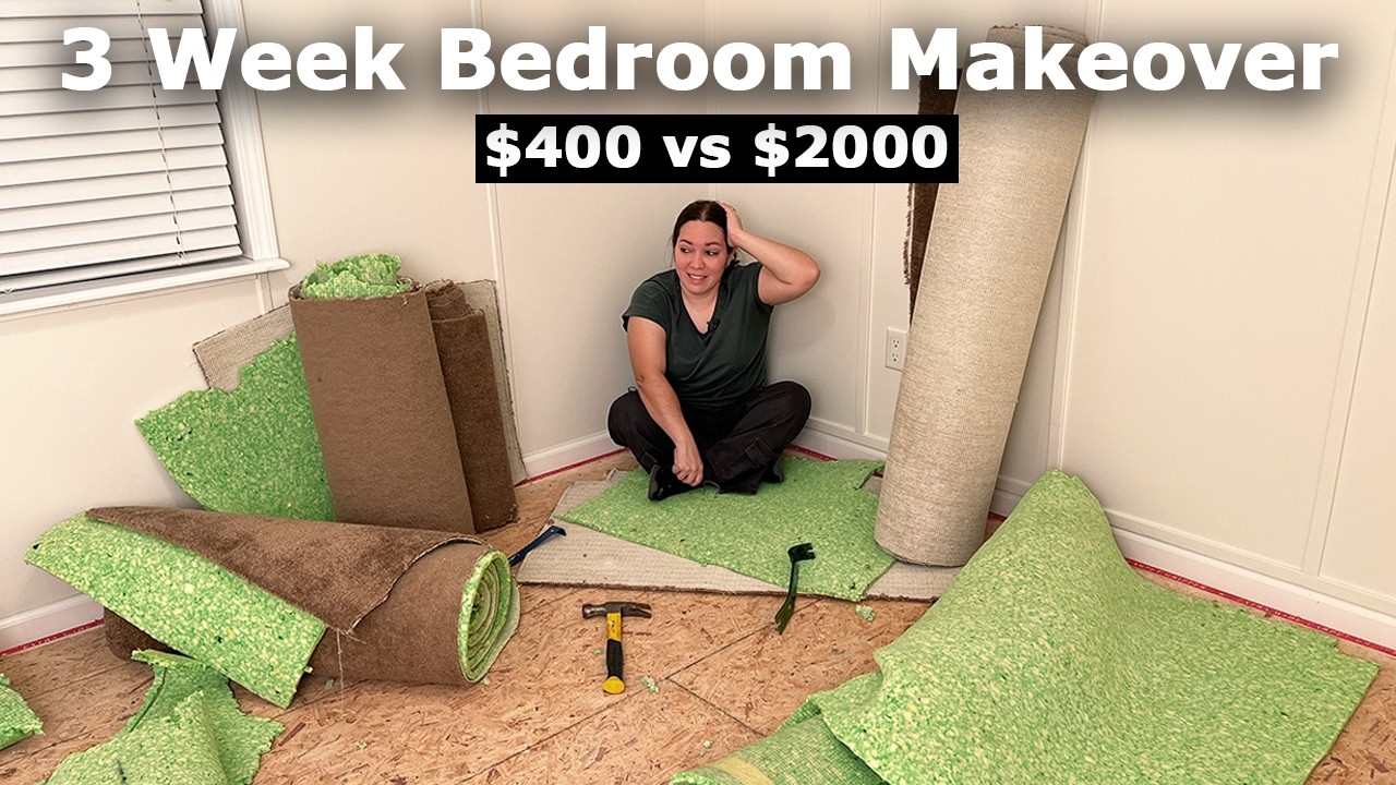 DIY BEDROOM MAKEOVER $400 vs $2,000 Budget (3 week transformation) Bedroom Makeover Compilation