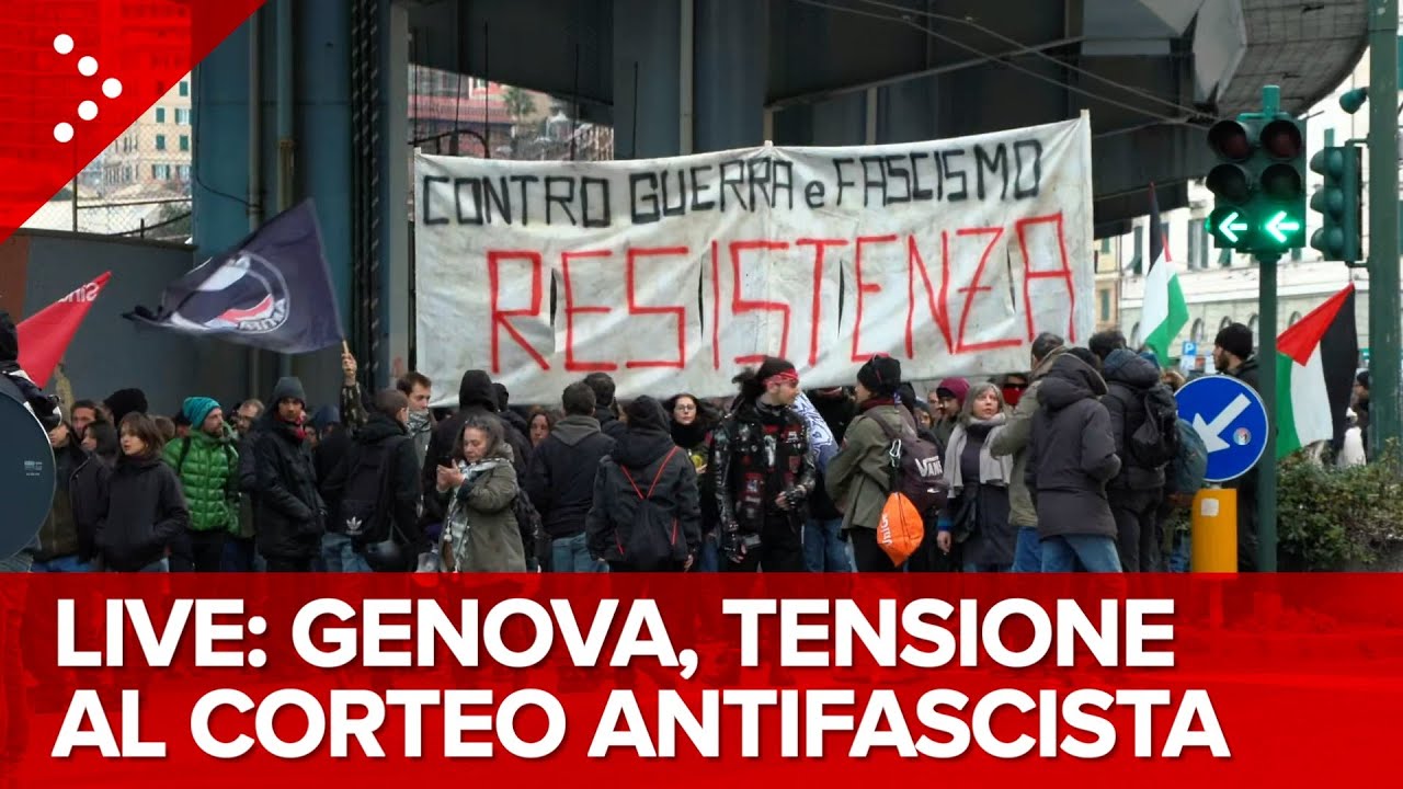 LIVE Genova, tensione alla manifestazione antifascista contro Casapound: diretta video