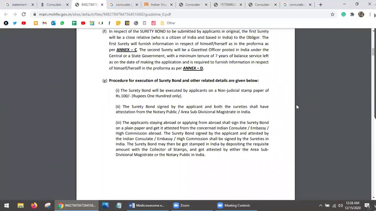 J-1 visa: Statement of need (SON) attestation from Indian Consulate