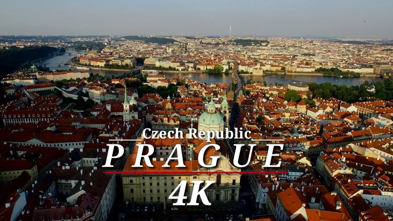 Prague, Czech Republic 🇨🇿 -by drone 4k || drone aerial view