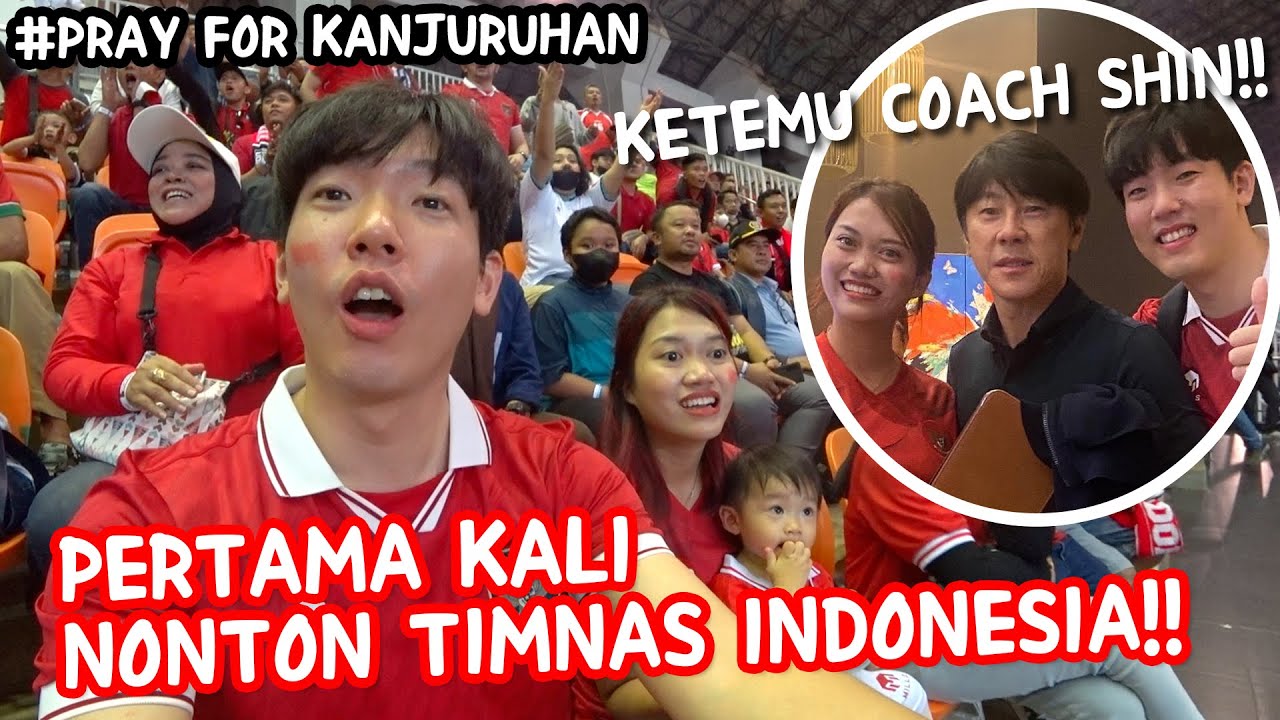 #prayforkanjuruhan🎗REAKSI SUAMI KOREA PERTAMA KALI NONTON TIMNAS INDONESIA !! 🇮🇩