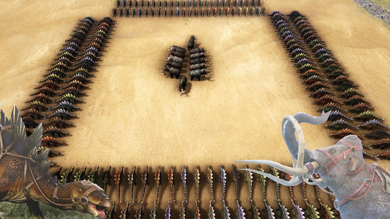 Stegosaurus vs Mammoth || Ark Battle