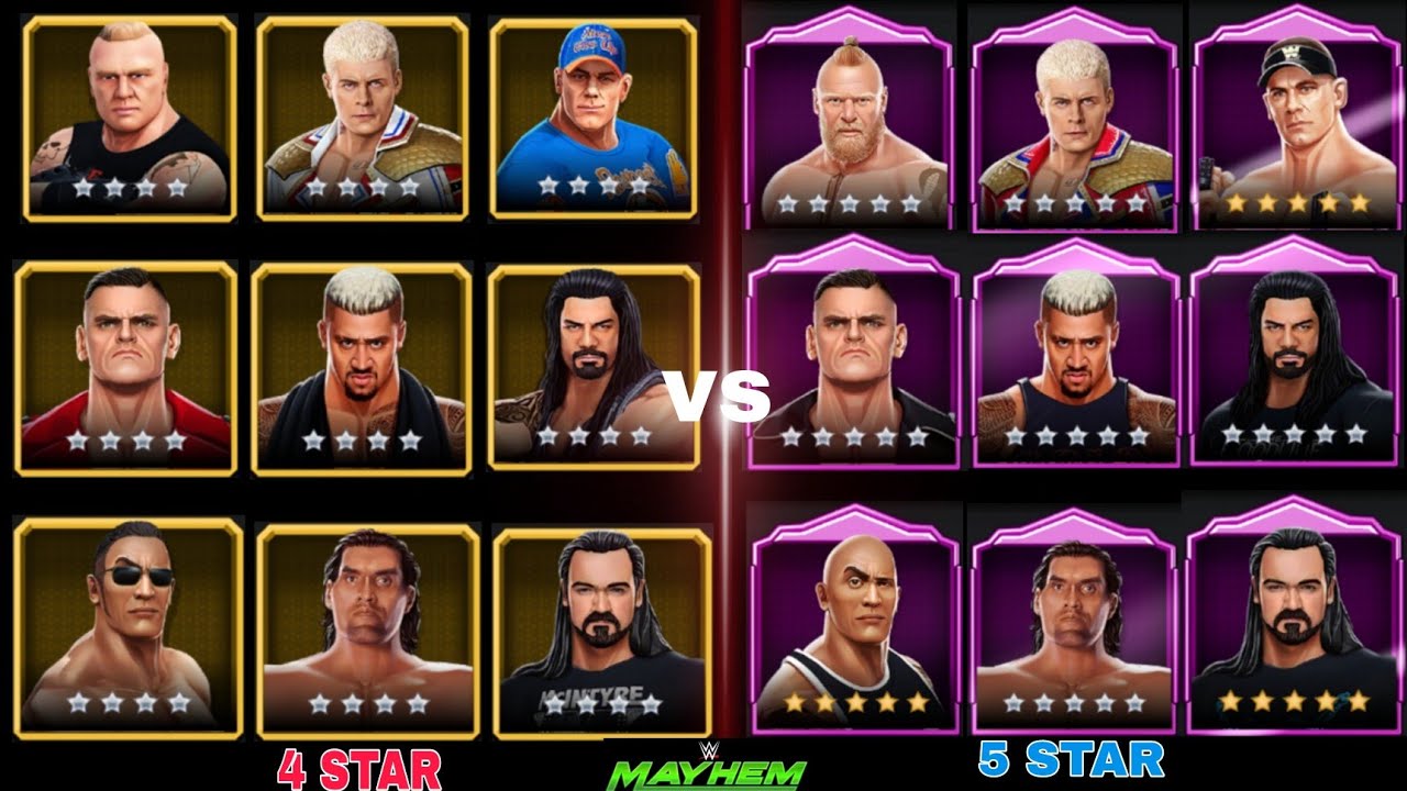 4 Star Super Signature Move 🥵 vs 5 Star Super Signature Move 🥶 In WWE Mayhem Game