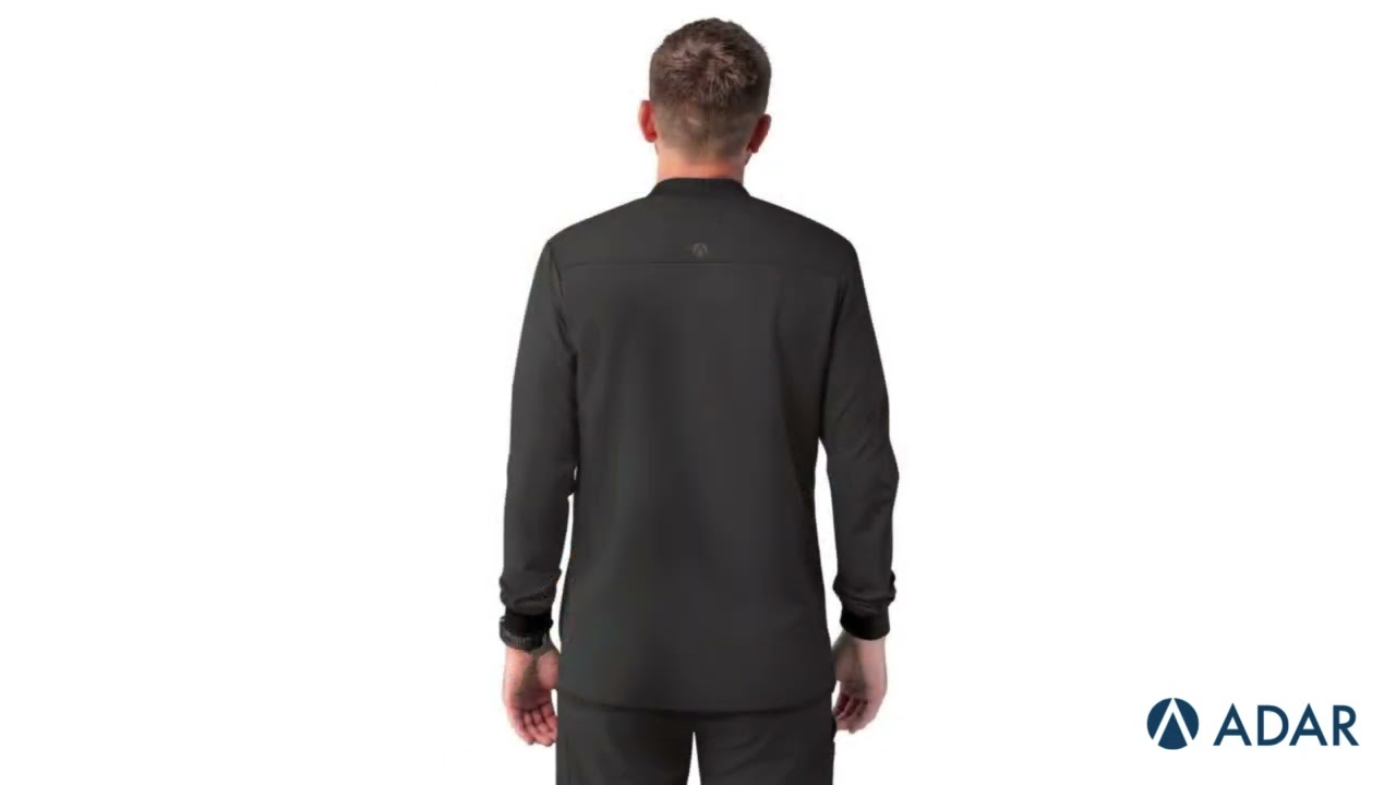 Pewter Uniform for Mens Medical Scrubs Jacket by Adar Uniforms