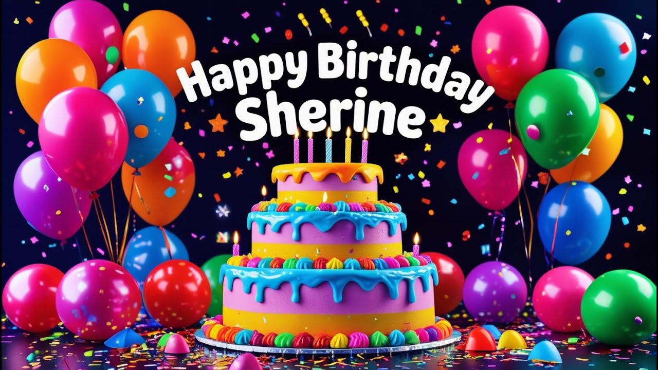 Sherine Happy Birthday Special Song (English) l Birthday Wishes l Happy Birthday Song With Lyrics 🥳🎂