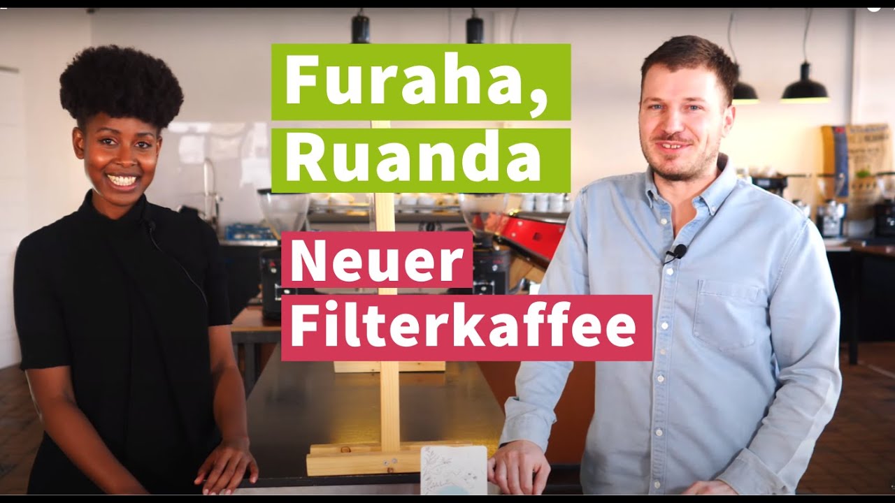 Furaha, Ruanda - Neuer Kaffeemacher-Filterkaffee und Gespräch mit Vanía