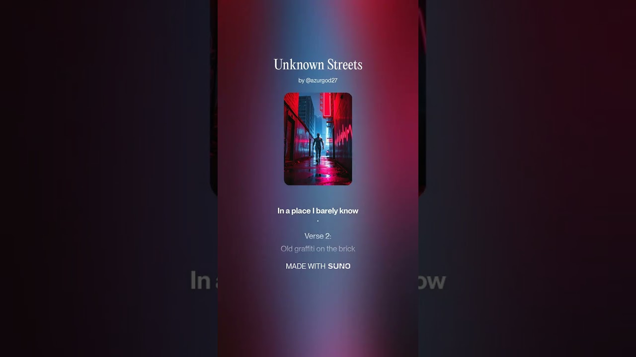 Unknown Streets- #alternativerock , #altrock , #rockfusion  #music  #altmusic #rockvibes  #fyp