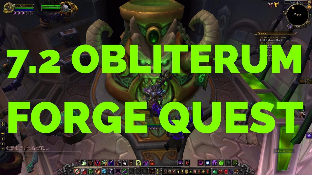Unlocking the Obliterum Forge in 60 seconds in patch 7.2