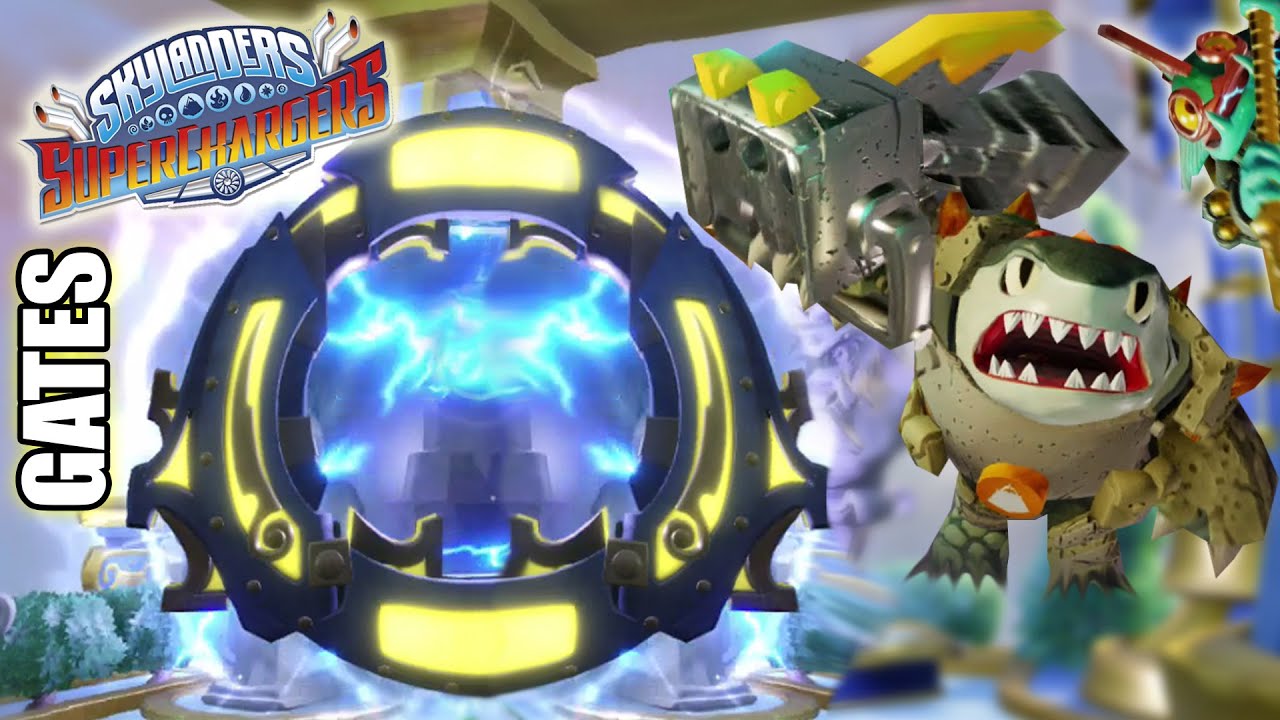 Skylanders Superchargers Gates + Wishstones! Shark Shooter Terrafin Gameplay + Deep Dive Gill Grunt