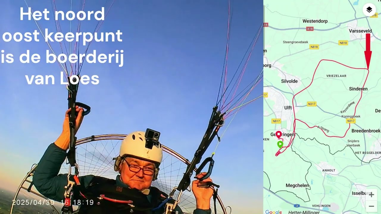 Paramotor flight 10 on 30th April 2025 near Gendringen Sinderen Silvolde Ulft