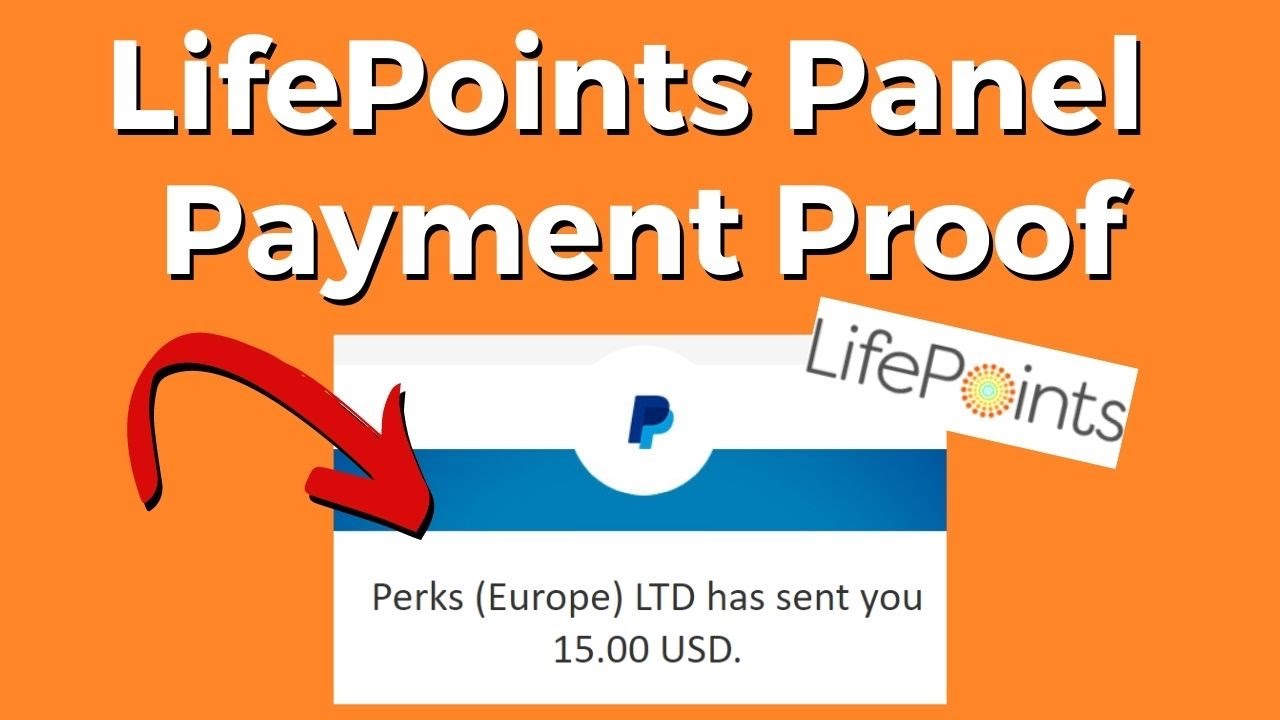LifePoints Panel Payment Proof (See My PayPal Proof)