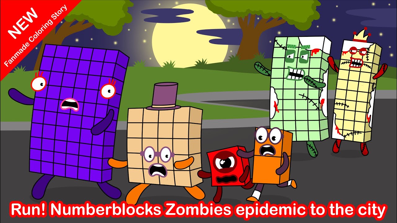Run! Numberblocks Zombies epidemic to the city | Numberblocks Fanmade Coloring Story