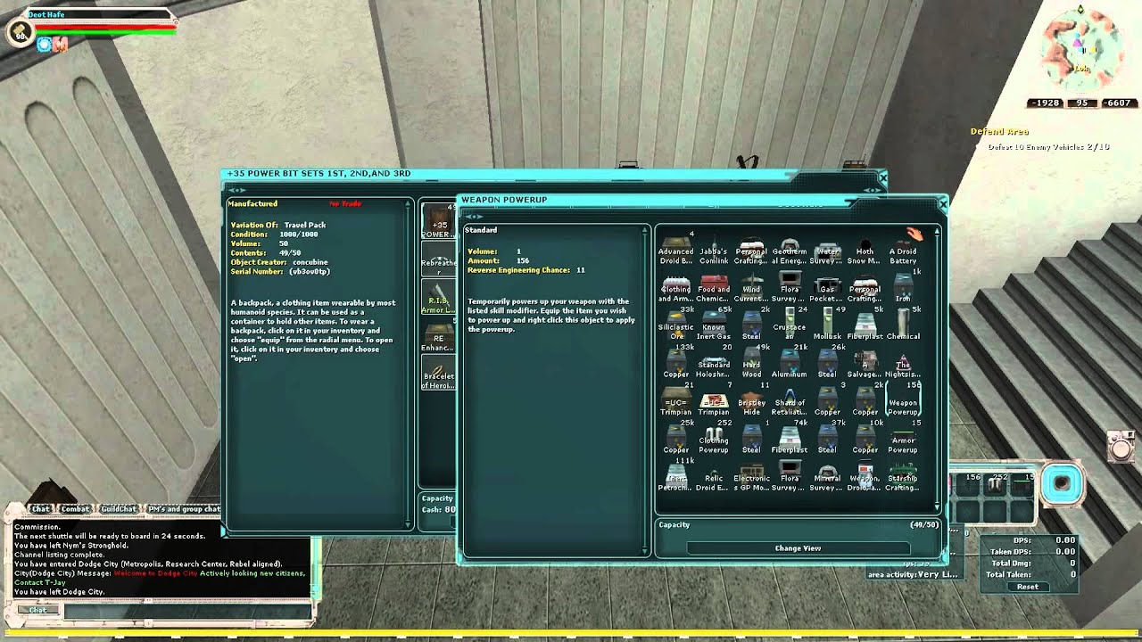 Making powerups in SWG