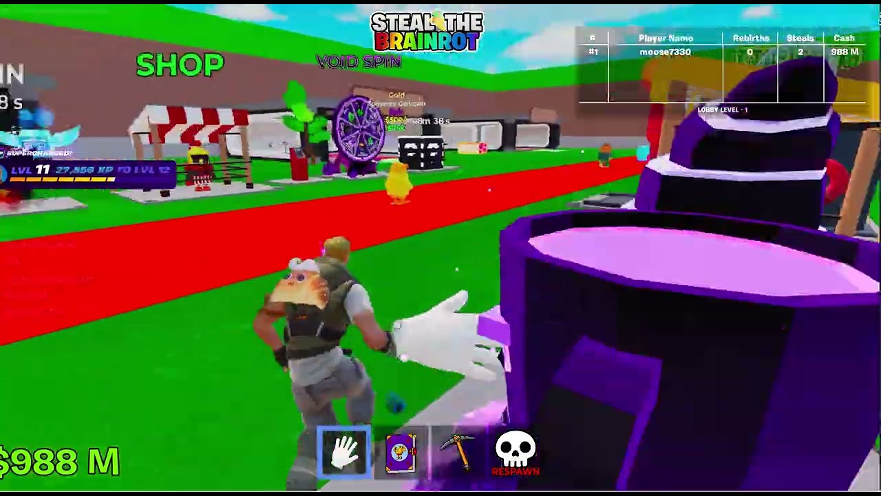 me playing fortnight steal a brain rot
