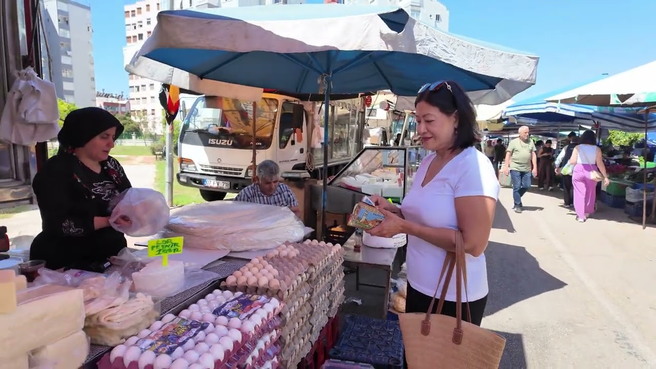 Saturday Outdoor Local Bazaar Antalya Shopping like a local