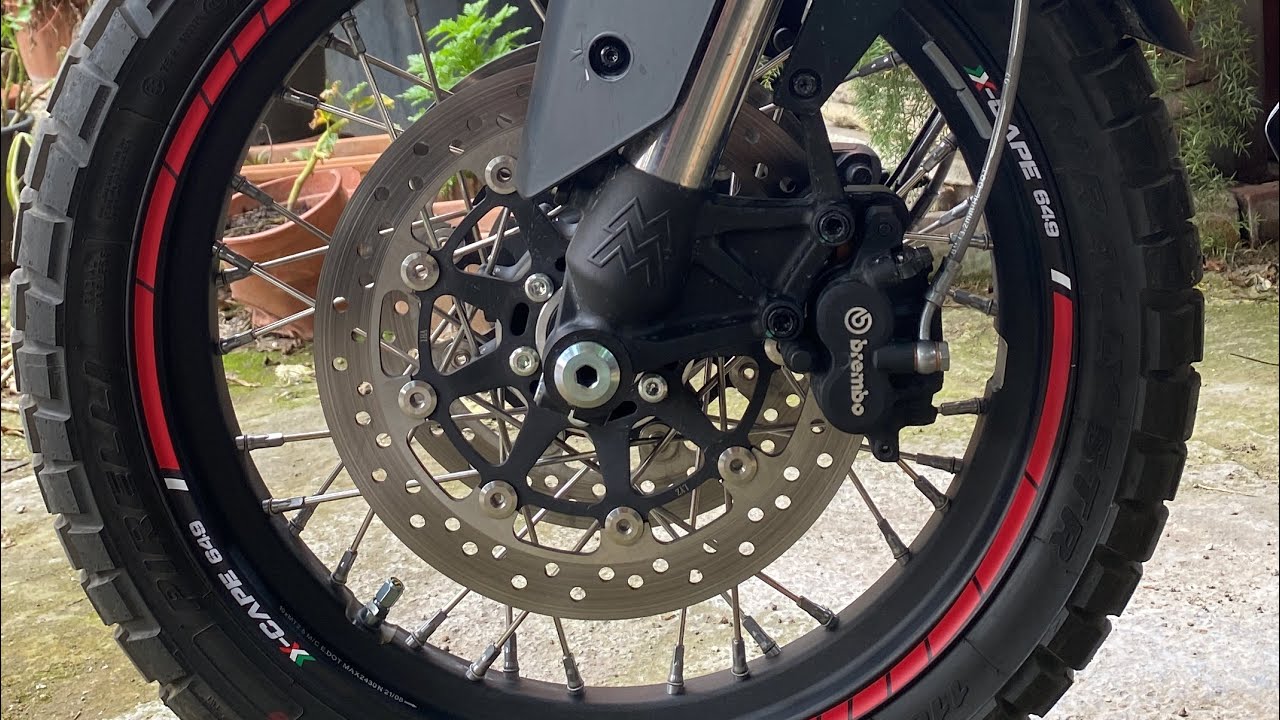 Tutorial applicazione strisce adesive profilo cerchi Moto Morini X-Cape 650