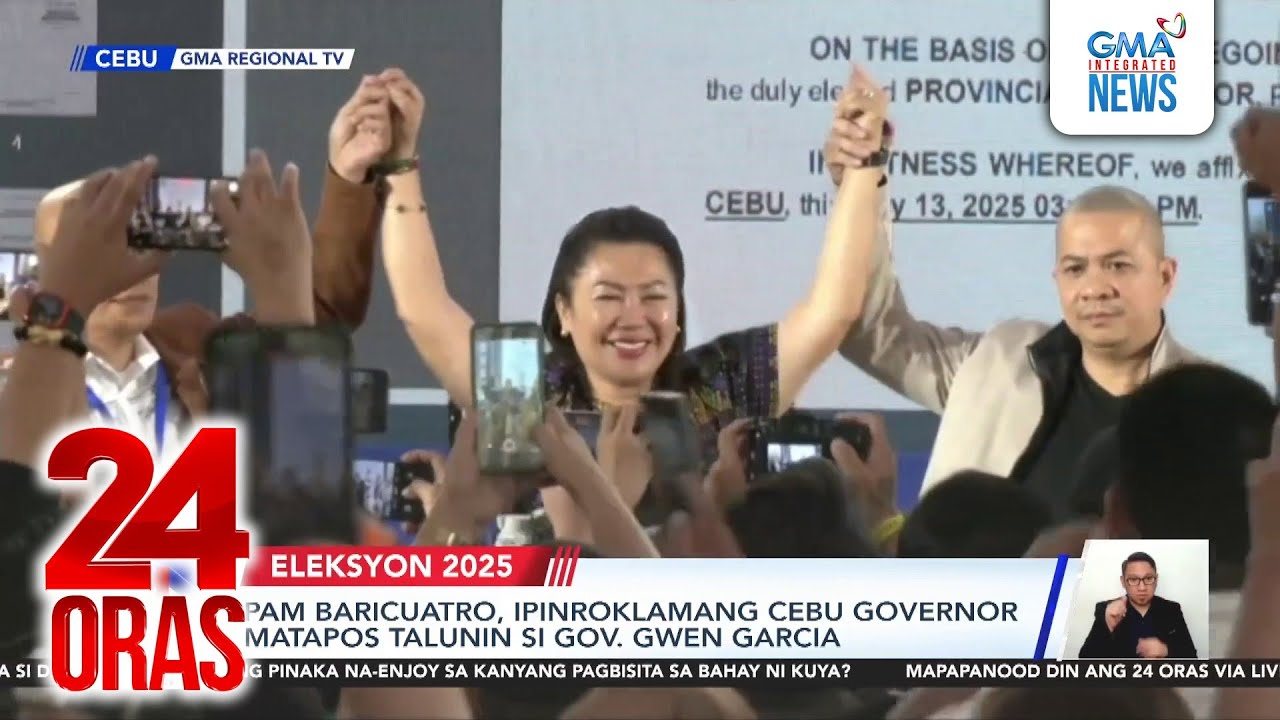 Pam Baricuatro, ipinroklamang Cebu governor matapos talunin si Gov. Gwen Garcia | 24 Oras