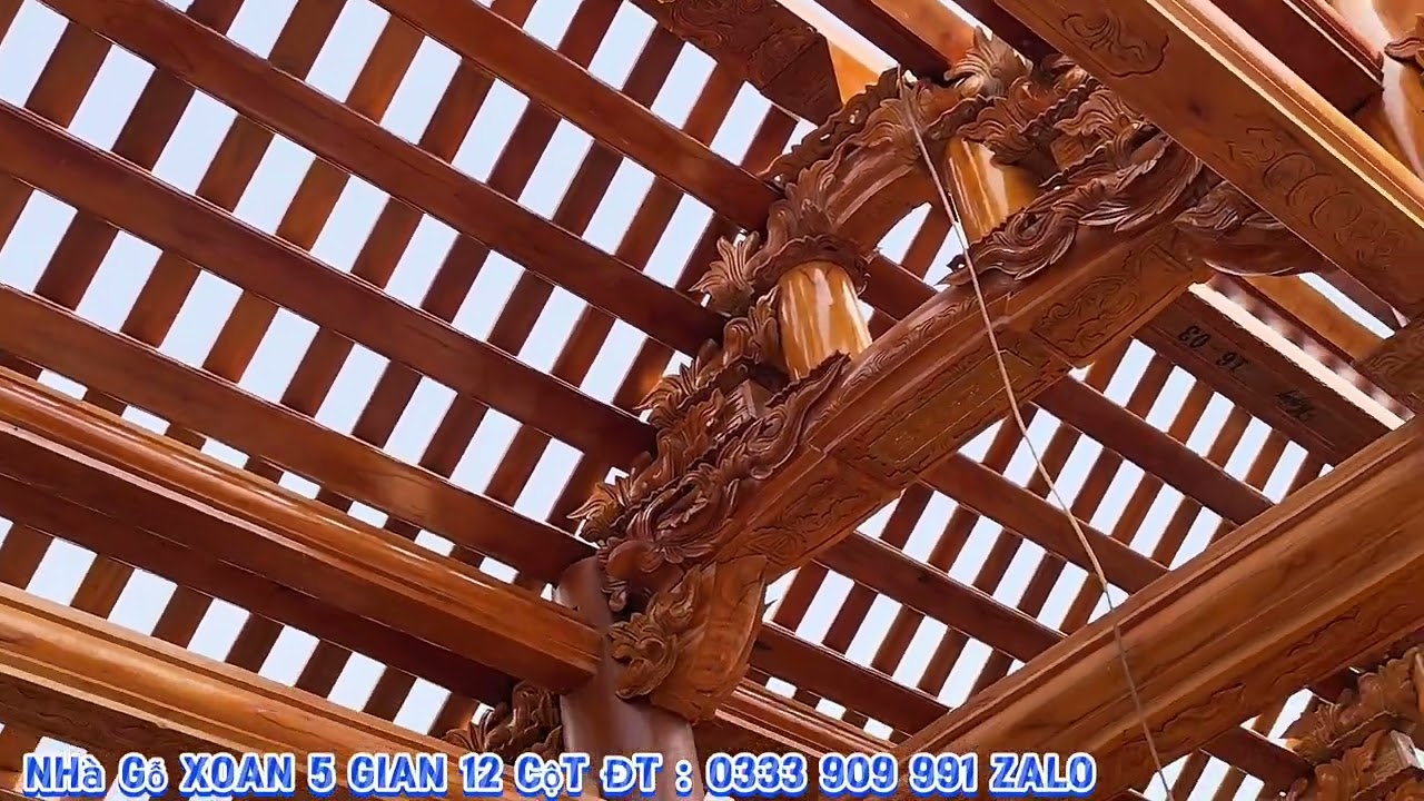 Nhà gỗ 3 gian chốn cột tiền kẻ hậu bẩy