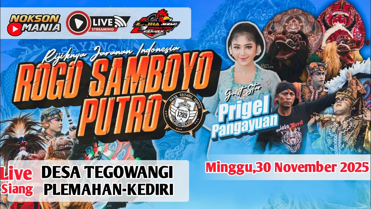 Live Jaranan ROGO SAMBOYO PUTRO Live Tegowangi Plemahan Kediri L-JHA AUDIO