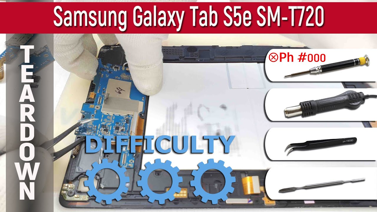 Как разобрать 📱 Samsung Galaxy Tab S5e SM-T720 Разборка и ремонт