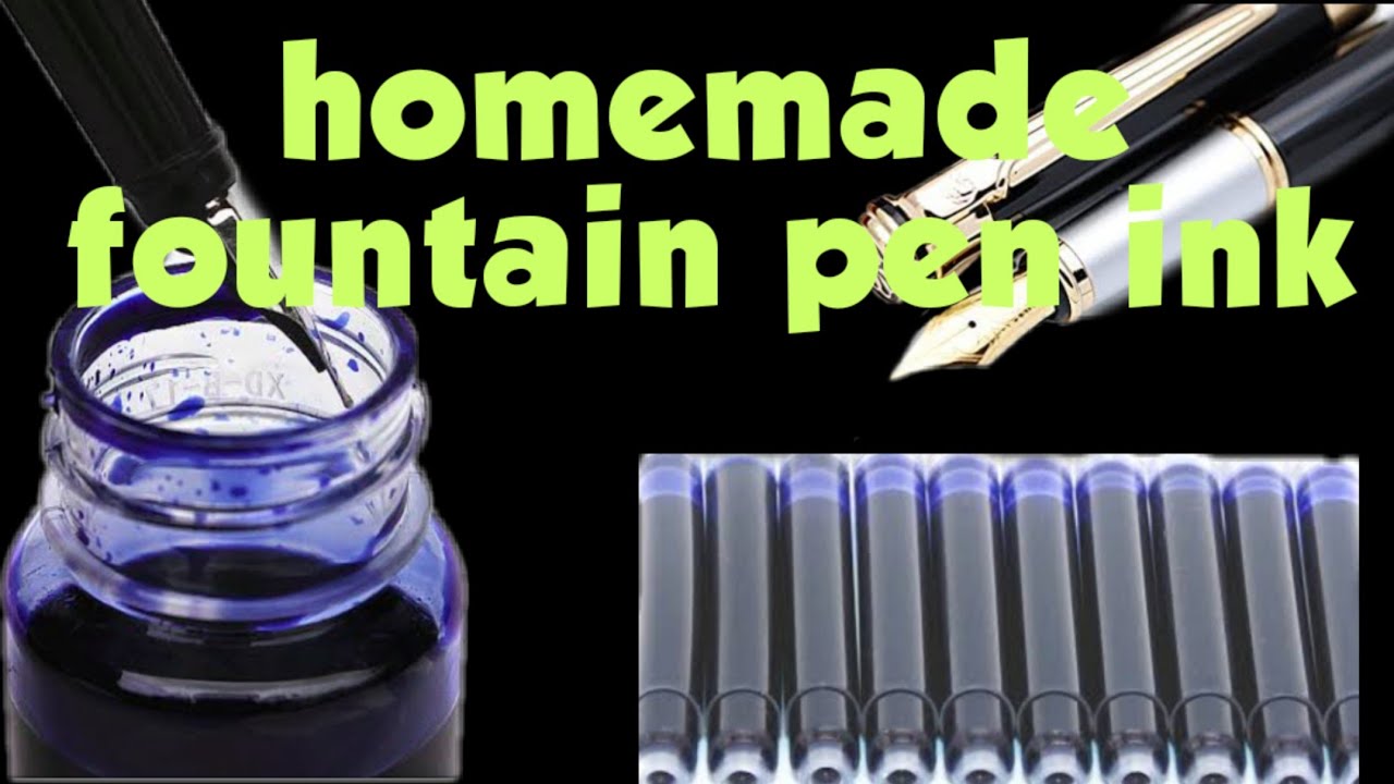Homemade fountain pen ink making very easy ll ...