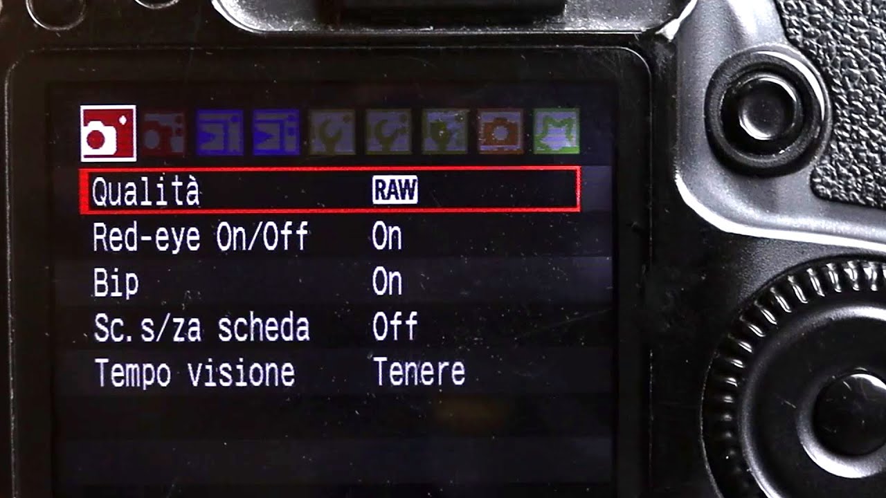 Canon 40d Menu e Mie Impostazioni Preferite ITA