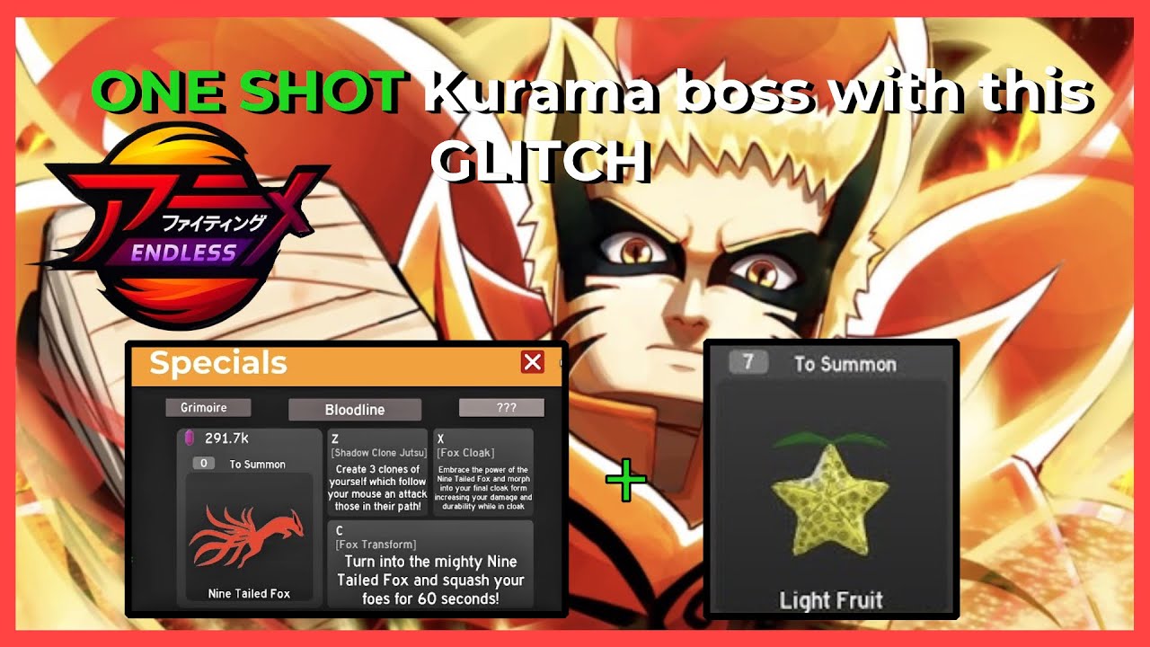 HOW TO *ONE SHOT* Kurama Boss with This Glitch In Anime Fighting Simulator Endless