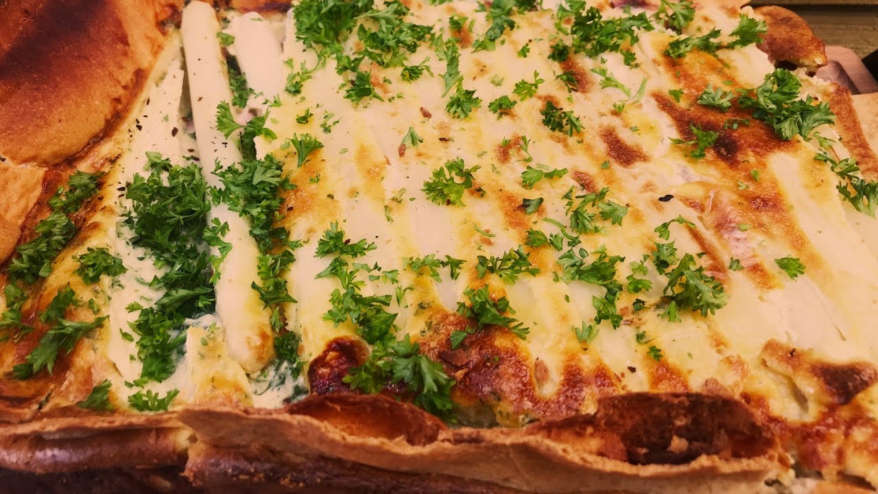 Witte asperge quiche