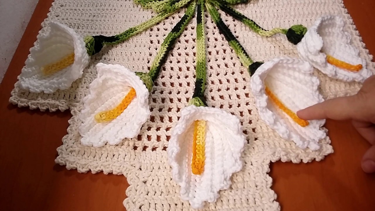 🌺 FLOR EM CROCHÊ'COPO DE LEITE'