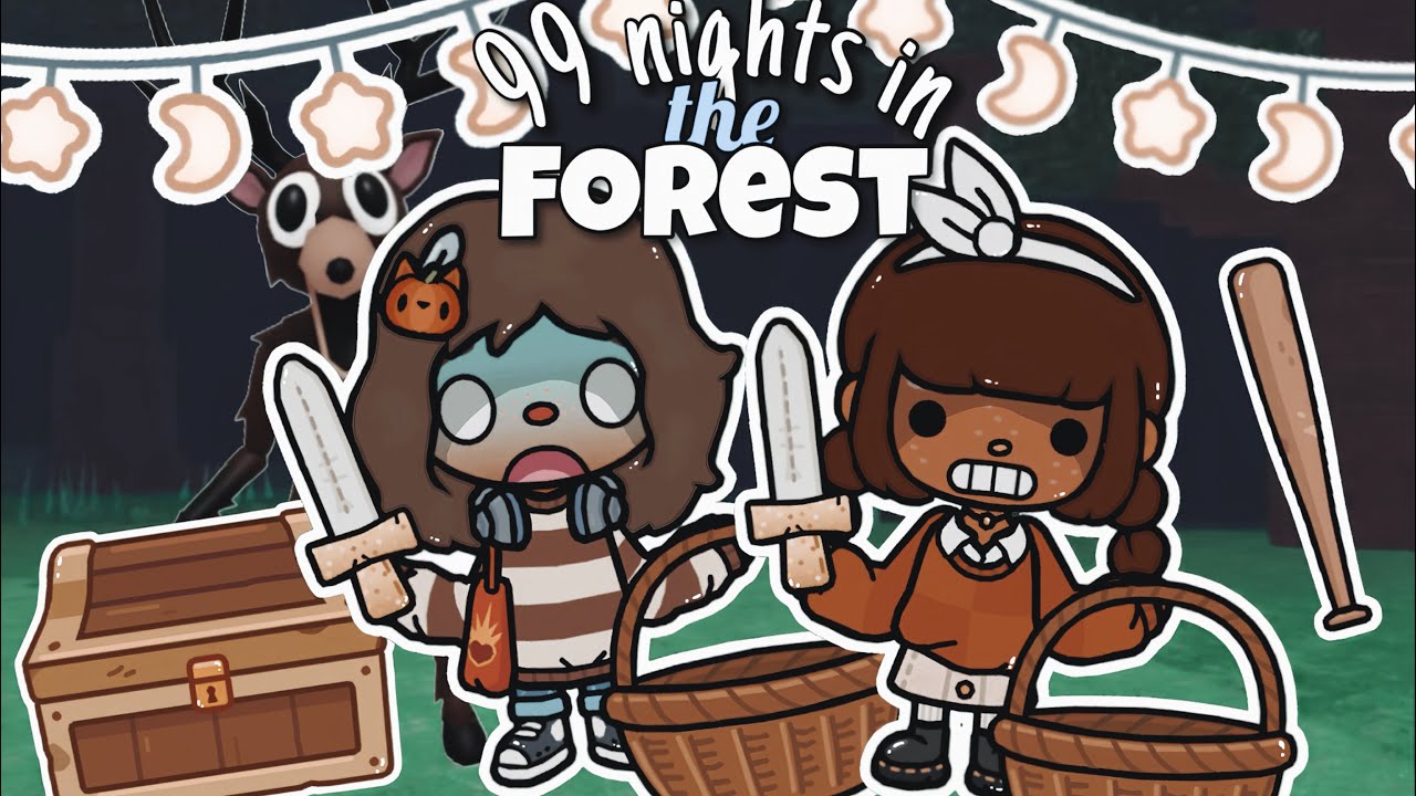 *CHAOTIC* 99 Nights in the Forest!!🌳 🍁🦌||*Voiced*🎙️|| Toca Life World ||