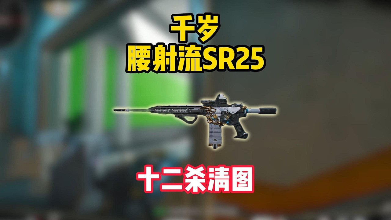 千岁腰射流SR25十二杀清图，一帧拉枪穿烟爆头，太夸张了！#三角洲行动