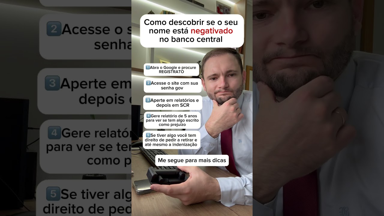 Como descobrir se o seu nome est&aacute; negativado no banco central
