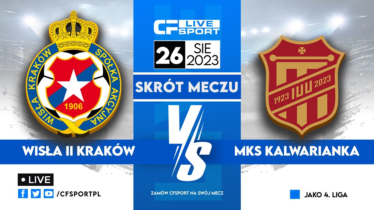 Skrót: Wisła II Kraków - Kalwarianka Kalwaria Zebrzydowska 26.08.2023