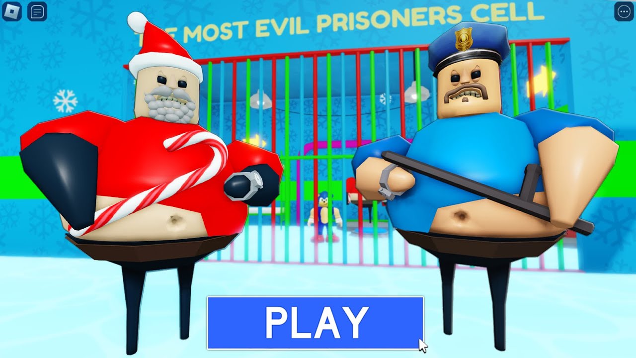 CHRISTMAS BARRY'S PRISON RUN! OBBY ROBLOX (#Obby) #Roblox