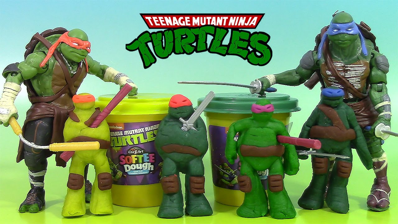 Pâte modeler Tortues Ninja Softee Dough Ninja Turtles PlayDoh TMNT